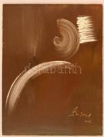Rubint Ávrahám Péter (1958-): Kompozició. Olaj, farost, jelzett, 40×30 cm