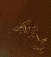 Rubint Ávrahám Péter (1958-): Kompozició. Olaj, farost, jelzett, 40×30 cm