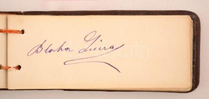 VÉDETT!  cca 1930 A tabáni Avar vendéglő emlékkönyve aláírásokkal. A legendás tabáni kiskocsma, mely...