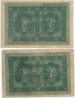 Német Birodalom 1914. 50M (5x) T:III
German Empire 1914. 50 Mark (5x) C:F