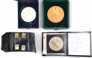 10db-os vegyes magyar és külföldi emlékérem és plakett  tétel, néhány eredeti tokban, közte Csontos ...