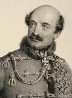 1849 Jellasics, (Jellacic Josip) (1801 - 1859) horvát bán nagyméretű kőnyomatos portréja. Josef Krie...