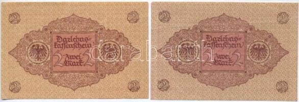 Németország / Weimari Köztársaság 1920. 2M (10x) közte 2db sorszámkövető T:III
Germany / Weimar Rep...