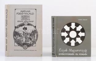 Vegyes fürdőzéssel, gyógyfürdőkkel kapcsolatos könyvek, 2 db:  Erdős József: Magyar fürdő-kalauz. Budapest, 1984, Állami Könyvterjesztő Vállalat. Kiadói kartonált papírkötés, fekete-fehér fotókkal. Reprint.  Cseke László: Észak-Magyarország gyógyfürdői és fürdői. Budapest, 1982, Panoráma. Kiadói kartonált papírkötés, fekete-fehér fotókkal. Jó állapotban.