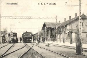 Dunaharaszti, Budapest Helyiérdekű Vasút (BHÉV) állomás, vonat, kiadja Kulikov J. Nándor (EK)