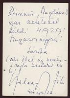 Szelecky Zita aláírása fényképen