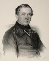 1853 Joseph Chmel (1798-1858) Osztrák történész, levéltáros nagyméretű kőnyomatos portréja. Adolf Dauthage litográfiája / 1853 Joseph Chmel (1798-1858) Austrian historian, archiver&#039;s large lithographic image. page size: 34x49 cm