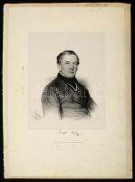 1853 Joseph Chmel (1798-1858) Osztrák történész, levéltáros nagyméretű kőnyomatos portréja. Adolf Da...