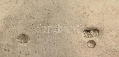 Ezüst (Ag.) kis kiöntő fa fogantyúval, jelzett, m:10 cm, bruttó: 183 g