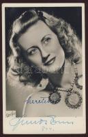 Simor Erzsi aláírása képeslapon