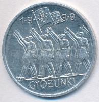 1939. "Győzünk / Kitartás! - 9323 - Éljen Szálasi" Al zseton (25mm) T:2