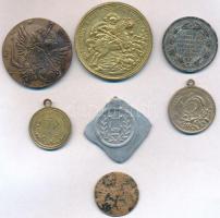 7db-os vegyes emlékérem és medál tétel, közte több "Szent György" érem valamint "Erzh...