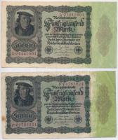 Németország / Weimari Köztársaság 1922. 50.000M (5x) T:III
Germany / Weimar Republic 1922. 50.000 M...