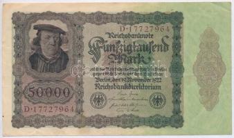 Németország / Weimari Köztársaság 1922. 50.000M (5x) T:III
Germany / Weimar Republic 1922. 50.000 M...