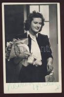 Karády Katalin aláírása képeslapon