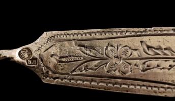 Ezüst (Ag.) orosz cukorszoró kanál, jelzett, h:14,8 cm, nettó: 20 g