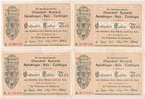 Németország / Weimari Köztársaság / Oberndorf, Rottweil, Spaichingen, Sulz, Tuttlingen 1923. 100.000M (10x) T:III Germany / Weimar Republic / Oberndorf, Rottweil, Spaichingen, Sulz, Tuttlingen 1923. 100.000 Marks (10x) C:F