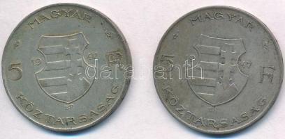 1947. 5Ft Ag Kossuth (2x) T:2,2-