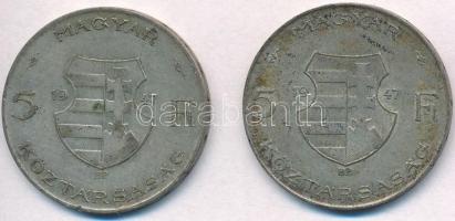 1947. 5Ft Ag Kossuth (2x) T:2