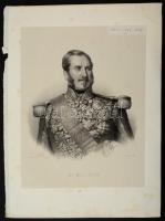 1854 Bernard Pierre Magnan (1791-1865) francia marsall nagyméretű kőnyomatos portréja. Belliard jelz...