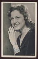 Szörényi Éva aláírása képeslapon