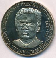Bognár György (1944-) 1993. "Antall József, A Magyar Köztársaság miniszterelnöke 1932-1993 / Hazádnak rendületlenül légy híve, oh magyar" Ag emlékérem  (24,93g/0.925/42,5mm) T:2 (PP)