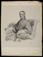 1853 Michele Viale Prela (1799-1860) olasz-francia bíboros nagygyméretű kőnyomatos portréja. Josef K...