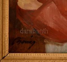 Berény jelzéssel: Asztali csendélet. Olaj, farost, keretben, 27×45 cm