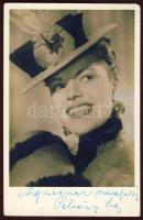 Pelsőczy Irén aláírása képeslapon