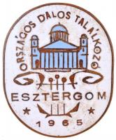 1965. Országos Dalos Találkozó - Esztergom zománcozott fém jelvény (24x29mm) T:2