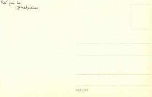 1935 Jakabszállás, mezőgazdasági munkások cséplőgéppel, photo