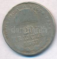 1869KB 20kr Ag "Magyar Királyi Váltó Pénz" T:3,3- ph. Adamo M10.1