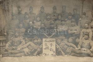 1915 K.u.K. 1/3. B. számú Légjáró csapat csoportképe / K.u.K. Ballonabteilung Nr. 1/3. B. / K.u.K. Balloon military unit, group photo (EB)