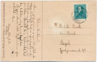 Kőszeg, túrázó kisgyerekes litho leorellolap, kiadja Róth Jenő