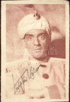 Latabár Kálmán aláírása képeslapon