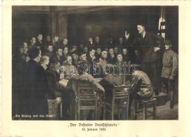 Am Anfang war das Wort / Adolf Hitler, NS propaganda s: H. O. Hoyer 45. Deutscher Philatelistentag Salzburg So. Stpl. (kis szakadás / small tear)
