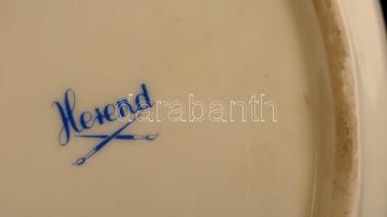 Herendi virágmintás hamutálka, kézzel festett, hibátlan, 13,5×9 cm