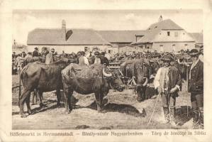 Nagyszeben, Hermannstadt, Sibiu; Bivaly-vásár / Büffelmarkt / Targ de bivolite / buffalo fair (EB)