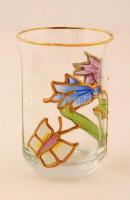 6 db festett vizespohár, hibátlanok, kb 2 dl, m:10 cm