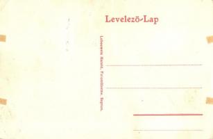 Sopron, Rösch Frigyes Tűzoltó laktanya őrsége, tűzoltó és mentőkocsik, hordágy. Kiadja Lobenwein Har...