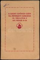 1911 Szent-György-Czéh VII. művészeti aukciójának katalógusa. Kiadói papírkötés, fekete-fehér illusztrációkkal, néhány ceruzás aláhúzással, jó állapotban