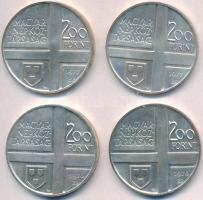 1976. 200Ft Ag "Festőművész-sor - Szinyei Merse Pál" (2x) + 1977. 200Ft Ag "Festőművé...