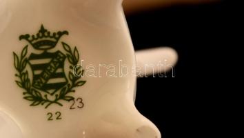 Weimar mokkás cséze és alj, matricás, jelzett, hibátlan