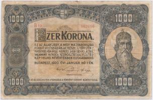 1920. 1000K "Orell Füssli Zürich" T:III szakadás Adamo K36