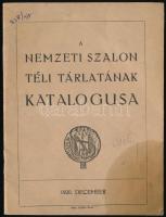 1921 Nemzeti Szalon téli tárlatának katalógusa. Kiadói tűzött papírkötés, kissé foltos borítóval. Jó...