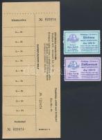 cca 1930-1999 Vidámparki előreváltott jegyek + jegy szellemvasútra ill. körhintára