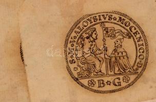 cca 1700 Velencei dózsék pénzeinek rézmetszetes képei. Összesen 32 dara kivágás, részletgazdag képek...