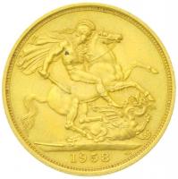 Nagy-Britannia 1958. Sovereign Au "II. Erzsébet" (7,98g/0.917) T:2
Great Britain 1958. So...