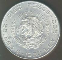 Mexikó 1960. 10P Ag "Függetlenség" T:2