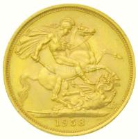 Nagy-Britannia 1958. Sovereign Au "II. Erzsébet" (7,98g/0.917) T:2
Great Britain 1958. So...
